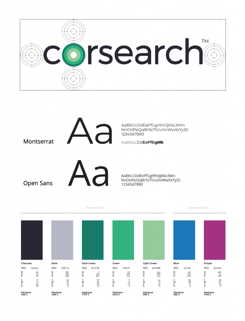 Corsearch Identity and Color Palette Corsearch Identity and Color Palette