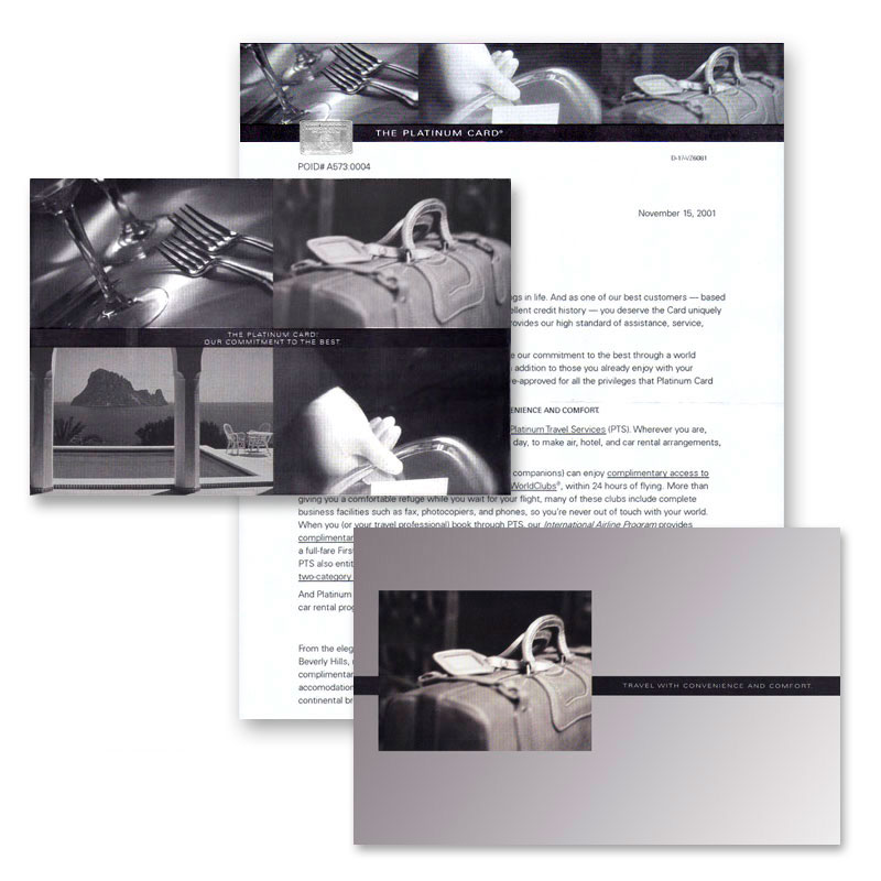2001 American Express Platinum Card Offer Package 2001 American Express Platinum Card Offer Package